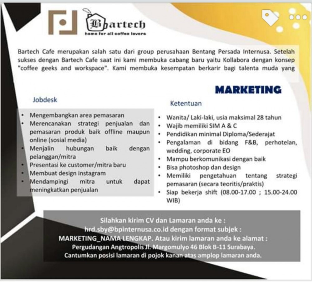 Agenda Lowongan Bentang Persada Internusa Job Placement Center