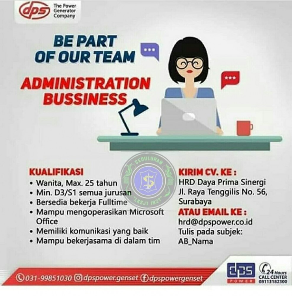 Agenda Lowongan ADMINISTRATION BUSSINESS - Job Placement ...
